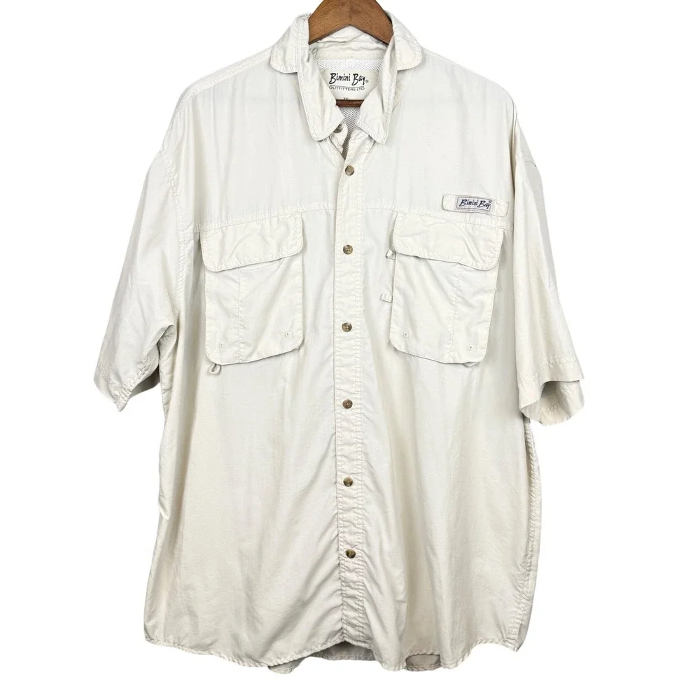Bimini Bay Mens Fishing Shirt XXL Ventilated Utility Gorpcore Angler Outdoors